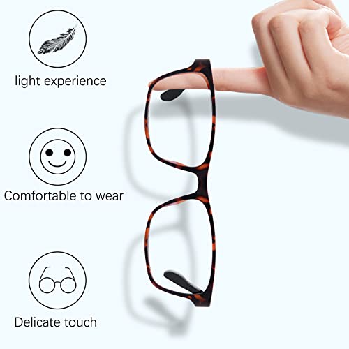 VIYSIOO 2pack Blue Light Blocking Glasses-Anti Eyestrain & UV Glare,computer glasses for Women or Men with 2 Leather Case (black+leopard)