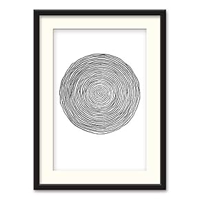 Black Paper Framed for Living Room Bedroom Abstract...