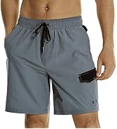 HODOSPORTS Mens Swim Trunks no Mesh 