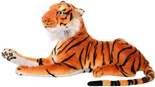 Sardar Ji Toys Stuffed Plush Sitting Tiger Animal Toy, Orange (49 cm)