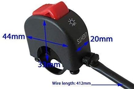 Motorbike Headlight Spot Fog Light Switch fits 22mm 7/8 inch handlebars, chrome - Image 3