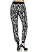 2LUV Women's Mix Print Jogger Pants W/Drawstring Waist