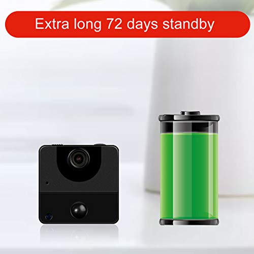 Spy Camera Wireless Hidden Camera Mini WiFi Security Camera 72 Days Standby with PIR Night Vision Motion Activated via iPhone Android app