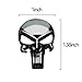 Creatrill Gunmetal Plating 3D Metal Decal/Sticker - Tactical Skull for Gun Magazine, Magwell, Mag, Car, Truck, Motorcycle, etc (4 Pack)