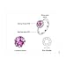 JewelryPalace Round 1.2ct Created Pink Sapphire 925 Sterling Silver Ring Size 7