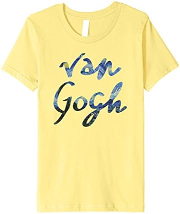 Kids Loving Starry Night Vincent Van Gogh Painting Print t Shirt 8 Lemon