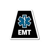 Firefighter Helmet Tetrahedron Fire Helmet Stickers - Black Reflective EMT Tetrahedron