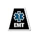 Firefighter Helmet Tetrahedron Fire Helmet Stickers - Black Reflective EMT Tetrahedron