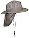 Tropic Hats Summer Wide Brim Mesh Safari/Outback W/Neck Flap & Snap Up Sides