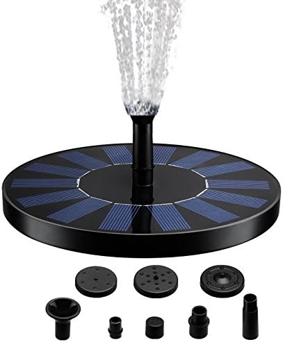 Zeta Solar Bird bath Fountain Pump for Garden and Patio, Free Standing 1.4W Solar Panel Kit Water Pump, Outdoor Watering Submersible Pump (Birdbath &amp; Stand Not Included)