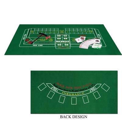 Bargain World Felt Blackjack and Craps Set (with Sticky Notes)