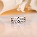 BISAER Love Cubic Zirconia Engagement Wedding Rings Set for Women,Set of 2 White Gold Plated Princess Cut Promise Ring Fashion Jewelry for Women Men Girls