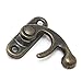 10pcs Antique Curved Buckle Horn Lock Clasp Hook,LIYUDL Jewelry Trinket Wooden Box Hasp Clasps Latch Hook Dark Bronze