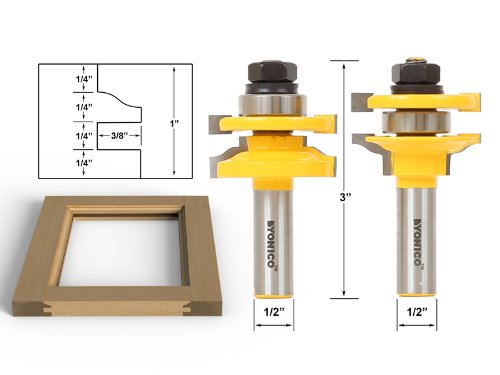 Yonico 12243 rail and stile router bits with matched 2 …