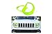 JeCar Jeep Renegade Headlights Cover Interior Accessories for Jeep Renegade 2015 2016 2017(Pack of 2, Light Green)