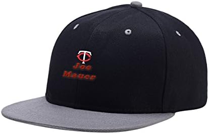 WearOwnStyle Joe Favorite Player Mauer Black Mix Gray Embroidered Logo Adjustable Hiphop Hat Baseball Cap Onesize Youth