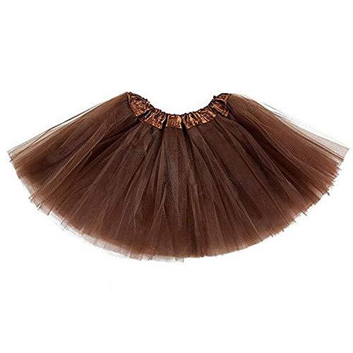 belababy Baby Tutu Skirt, Infant Tutus, 5 Layers Tulle Dress Up for Baby Girls &Toddlers Coffee