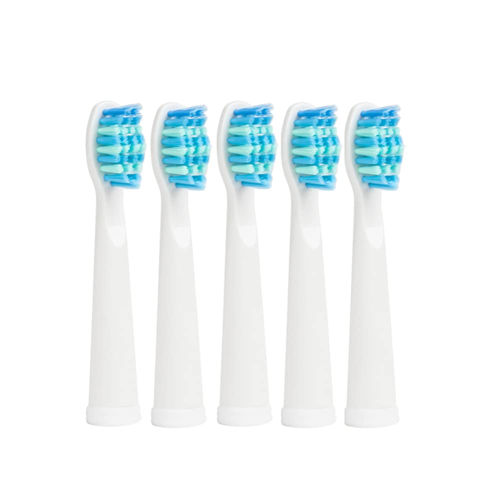 Toothbrush Head Compatible for Fairywill D1/D3/D7/D8/FW-507/FW-508/FW-551/FW515/2011/917/959,5pc White