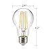 Leadleds A19 Dimmable LED Bulb, 6.5W Vintage Edison Style LED Filament Bulb, 3000K Warm White, E26 Medium Base, 810 Lumens, 70 Watt Incandescent Equivalent, 3-Pack