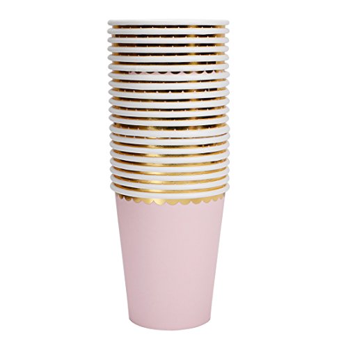 Geeklife Gold Paper Cups with Metallic Gold Dots Disposable Paper Cups 9oz for Wedding,Party and Coc - //coolthings.us