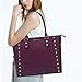 15.6 Inch Laptop Bag for Women, Multi-Pocket Laptop Shoulder Bag Work Tote Bag Briefcase for Work Business Travel School (Burgundy)