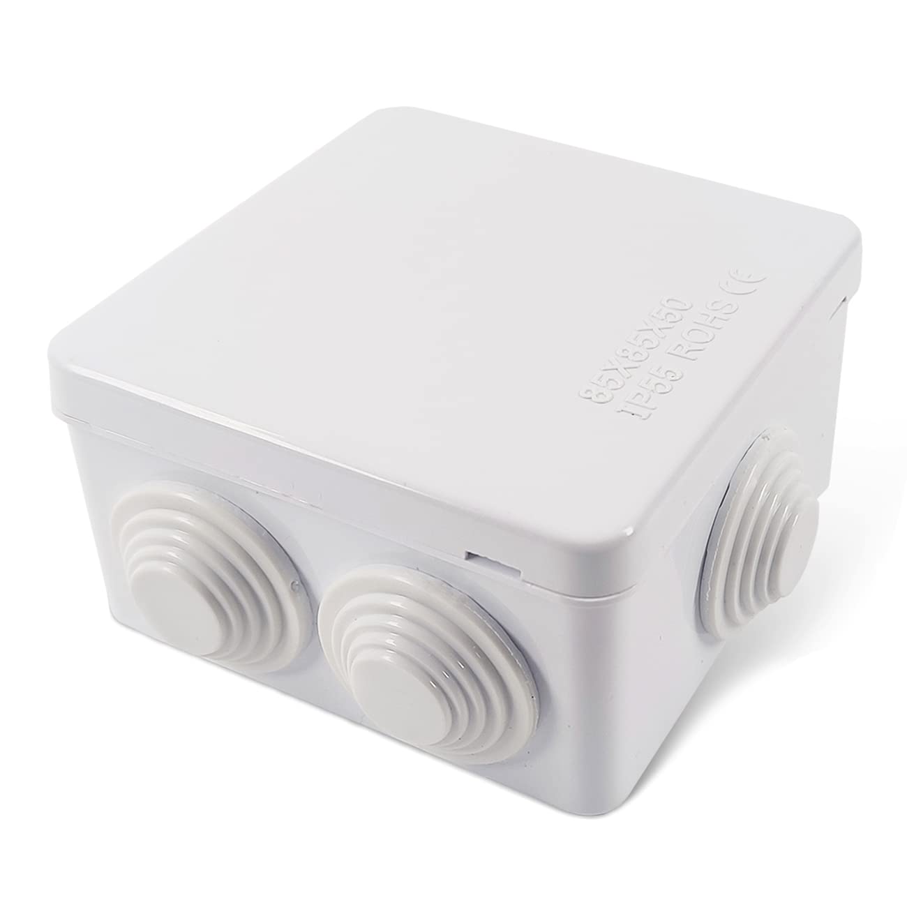 Photo 1 of Sunnyglade ABS Plastic Electrical Junction Box IP55 Waterproof Universal Outlet Box Durable Outdoor Electrical Gang Box White ?3.4 x 3.4 x 2 inch?