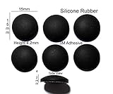 Silicone Rubber Feet 15mm(L) x 15mm(W) x 4.2mm(H) 6pcs Self Adhesive [RB227]