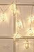 Ling's moment 5Ft Rose Gold Geometric Boho LED Bedroom Fairy Lights Battery Powered Metal Cage String Lights Paris Lamp for Birthday Party Indoor Bridal Shower Decorations Wall Terrarium (Warm White)
