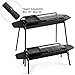 Giantex BBQ Grill Charcoal Barbecue Cooker Portable Home Outdoor Camping Picnics Grill w/Adjustable Legs Stainless Steel Mesh Non-Stick Tray Removable Charcoal Basin (BBQ Grill w/Adjustable Legs)