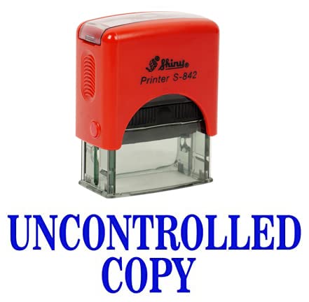 UNCONTROLLED Copy Self Inking Rubber Stamp Custom Shiny Office Stationary Stamp
