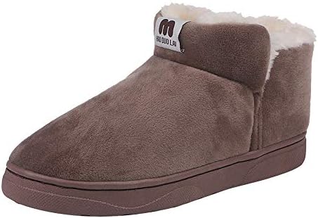 Caopixx Womens Snow Boots Winter Anti-Slip Ankle Bootie Outdoor Slippers Slip On Warm Fur Lined