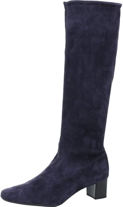 navy suede knee high boots womens