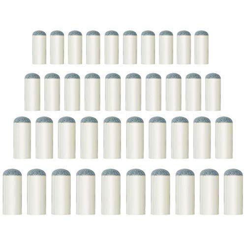Vidillo 40 Pcs Pool Cue Tips Slip on Push on Billiard Snooker Replacement Screw-on Tips Cue Stick Billiards Accessories Four Sizes