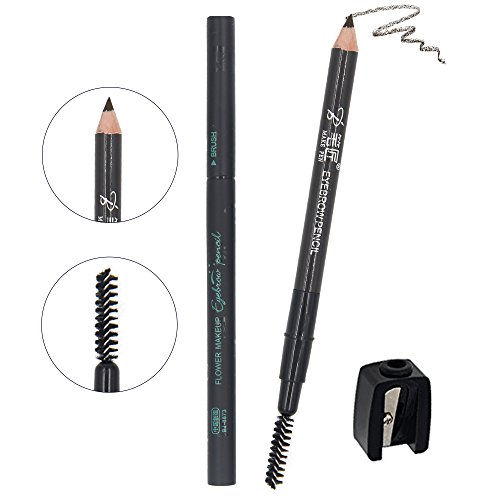 TC Joy Waterproof Eyebrow Pencil, with Pencil Sharpener and Brow Brush, Dark coffee-3#