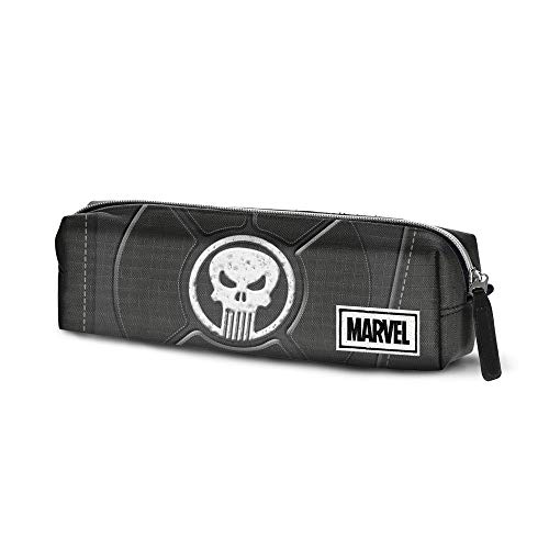 Marvel Punisher Punisher-Estuche Portatodo Cuadrado HS, Negro, 21 x 7 cm
