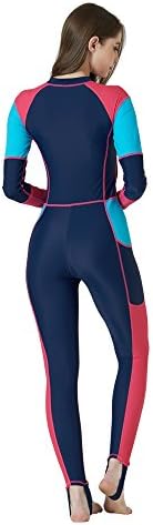 XIAYJ Ladies Modesty Jumpsuit One Piece Swimsuit - Sun Protection UPF 50+ Women Full Body One Piece Long Sleeve