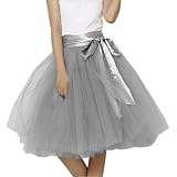 Women's Long Tulle Tutu Skirt - White, 5 Layers, Floor Length, Stretch Waist, Party & Wedding Skirt - View #5