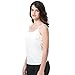 Ibeauti Breathable Classic Women's Basic Camisoles Tops with Built in Padded Bra (M, Ivory White)