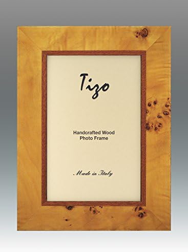 Tizo 5" X 7" Matte Light Brown Wooden Frame, Made in Italy
