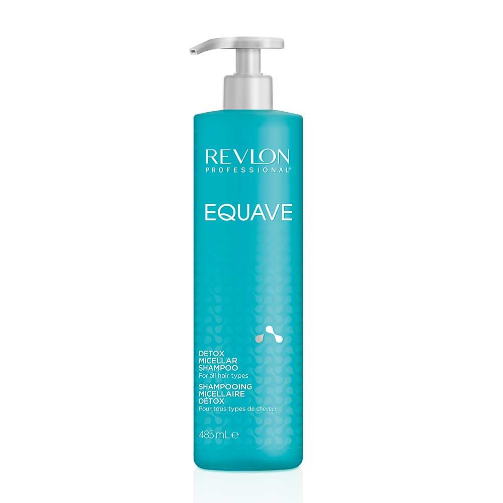 REVLON PROFESSIONAL EQUAVE DETOX MICELLAR SHAMPOO FOR ALL HAIR TYPES, Micellar Shampoo, Detox Shampoo, Cleansing Shampoo, Keratin-Enriched Shampoo, Shampoo For All Hair – 485 ML