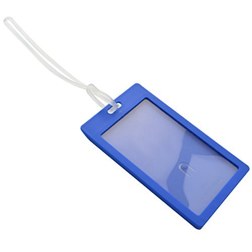 200 Pack 6.4" Luggage Tag Straps Loops, Ishua Clear Plastic Luggage Tag Loops ID Straps