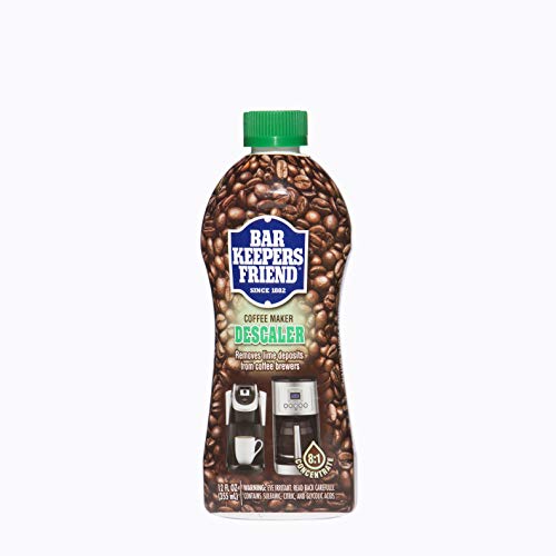 Bar Keepers Friend Coffee Maker Descaler (12 oz) - Removes Mineral Deposits from Espresso Makers and Automatic Drip and Single-Cup Coffee Makers