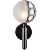Artcraft AC11881BK Bolla Wall Sconce, 1-Light 10 Watts, Black