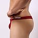 Brave Person Men's Sexy Thong Underwear Low Rise Bikini T-Back G-String (S, Red)