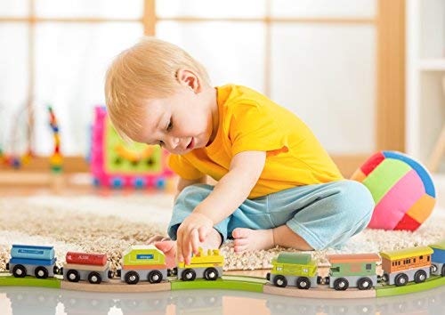 4 kidzzy+wooden+railway+trains+magnetic