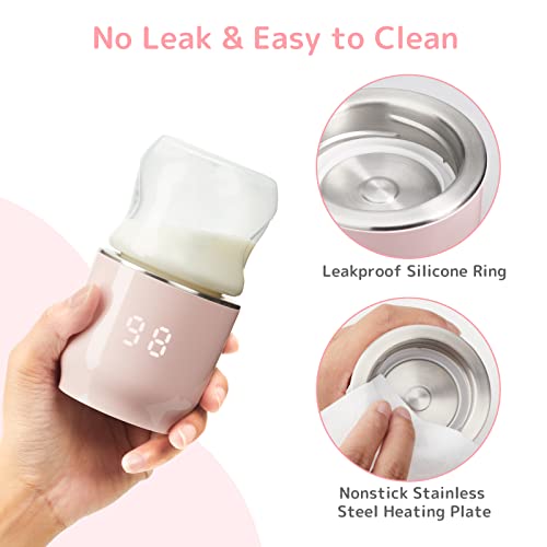 Befano Travel Bottle Warmer with Formula Dispenser, LeakProof Portable Bottle Warmer for