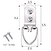 eBoot 50 Pieces Hanging D Ring Picture Frame Hangers Double Hole with Screws