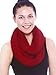 Simplicity 2 Pack Women's Winter Thick Chunky Knit Infinity Circle Ring Scarf, Burgundy
