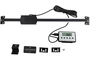 Digital Readout Linear Scale with External Display Ruler, 0-300mm 0.01mm DRO Display for Lathes, Remote Reading LCD Digital M