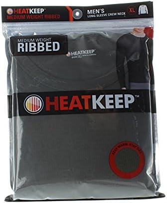 Heatkeep Medium Weight Ribbed Crewneck Thermal Base Layer Shirt